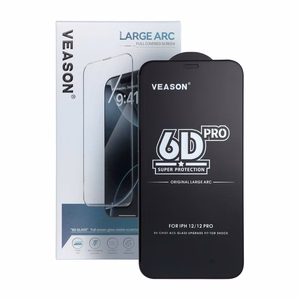 Juodų 6D Pro Veason stiklų rinkinys SET10in1, skirtas iPhone 17 Pro / 18 Pro