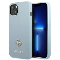 Guess GUHCP13SP4TPB iPhone 13 mini 5.4 Blue/Blue hardcase 4G Triangle Logo Cardslot