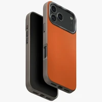 Uniq Lyden DS dėklas telefonui iPhone 17 Pro su Magclick įkrovimu – oranžinis-pilkas