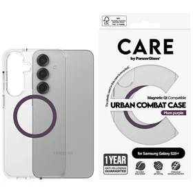 CARE by PanzerGlass Flagship Urban Combat Purple QI dėklas Samsung Galaxy S25+ - skaidrus