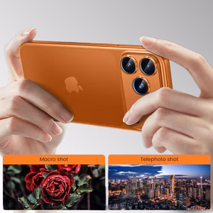 Grūdintas stiklas Tel Protect 95% AR+AF, visiškai metalinė kameros apsauga iPhone 17 Pro Max kamerai, mėlyna (kameros salelė)