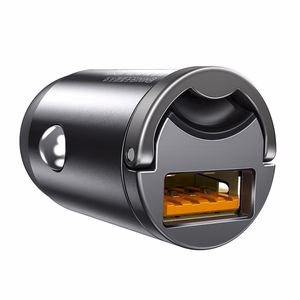 Įkroviklis automobilinis BASEUS (VCHX-A0G) (1xUSB; 30W) pilkas