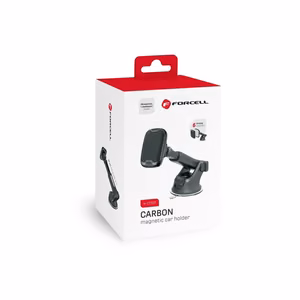 Magnetic car phone holder Forcell F-Grip Carbon H-CT327 windshield / dashboard black