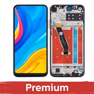 Ekranas skirtas Huawei P40 Lite E su rėmeliu / Midnight Black / OEM