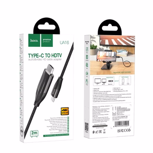 Kabelis Hoco UA16 Type-C to HDMI 2.0m pilkas