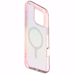 Uniq Iridescia Magclick įkrovimo dėklas iPhone 16 Pro – rožinis