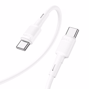 USB kabelis Hoco X83 60W Type-C to Type-C 1.0m baltas