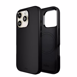 Puro Icon Mag Pro Magnetinis silikoninis dėklas telefonui iPhone 16 Pro - juodas