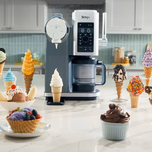 Ninja CREAMi Soft Serve – soft-serve ice-cream maker, 0.47 L, 800 W, grey/silver