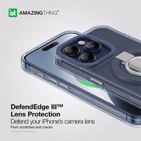 Amazing Thing Titan Pro Mag žiedo laikiklio dėklas 10FT IP156.1PTRBU Iphone 15 Pro tamsiai mėlyna