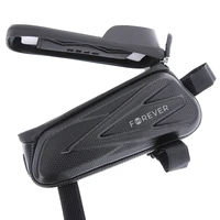 Vandeniui atspari dviračio rėmo krepšys su korpuso šonais ir telefono laikikliu Forever Outdoor juoda