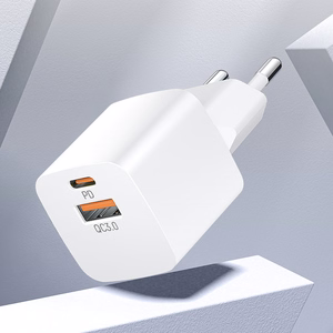 Wozinsky CMWCW 20W USB-C / USB-A sieninis įkroviklis - baltas
