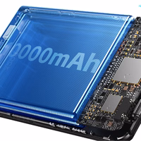 Dudao K29 10000mAh PD 20W Magnetinė išorinė baterija su metaliniu dėklu, stovu ir įmontuotais USB-C/Lightning kabeliais - sidabrinė