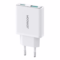 Įkroviklis Joyroom Super Slim (TCF14) (1xUSB-C;1xUSB 3A 20W) baltas