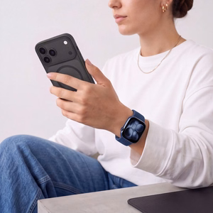 TECH-PROTECT NYLONMAG APPLE WATCH 4 / 5 / 6 / 7 / 8 / 9 / SE / ULTRA 1 / 2 (42 / 44 / 45 / 49 MM) MONTEGO MĖLYNAS