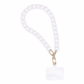 PANAMA telefono dirželis, pakabukas / virvelės ilgis 40 cm (20 cm kilpoje) / ant riešo – baltas