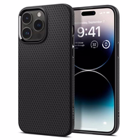 Spigen Liquid Air dėklas iPhone 14 Pro Max – matinis juodas