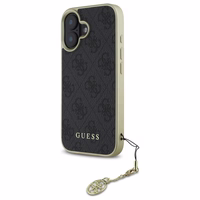 Guess 4G Charms Kolekcijos dėklas iPhone 16 - juodas