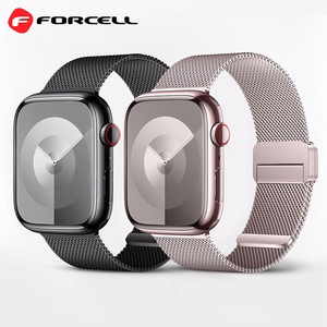 FORCELL F-DESIGN FA14 magnetinis nerūdijančio plieno dirželis APPLE laikrodžiui 42 / 44 / 45 / 49 mm rožinis