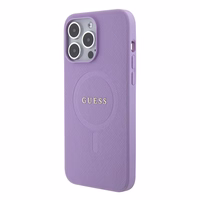 Guess GUHMP15XPSAHMCU iPhone 15 Pro Max 6.7" violetinis/violetinis kietas dėklas Saffiano MagSafe