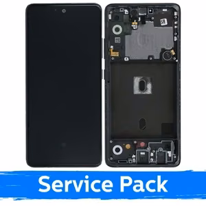 LCD ekranas skirtas Samsung A516 A51 5G su rėmeliu / Prism Crush White / (Service Pack)