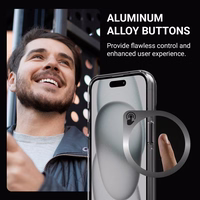 Crong Clear MAG Pro - iPhone 15 MagSafe dėklas (juodas)