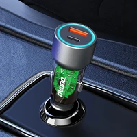 Dudao R4T 25W USB-A / USB-C automobilinis įkroviklis - pilkas