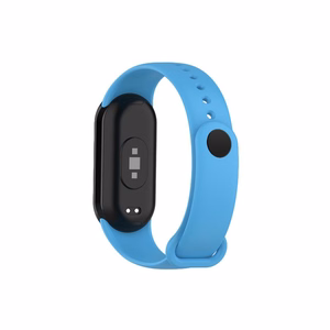 СИЛИКОНОВЫЙ РЕМЕШОК MI BAND 8/M8 (11). СИНИЙ