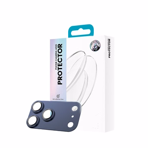 Benks grūdintas stiklas Glass Warrior metalinė integruota objektyvo apsauga (C070) Iphone 17 Pro Max (3 objektyvai) mėlyna