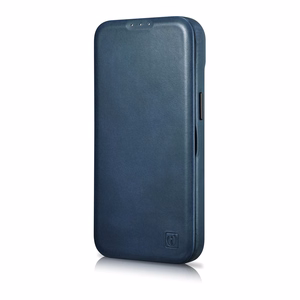 iCarer CE Premium odinis folio dėklas iPhone 14 Plus su MagSafe magnetiniu flipu - mėlynas