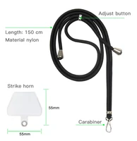 Universalus kaklo dirželis telefonams rožinis