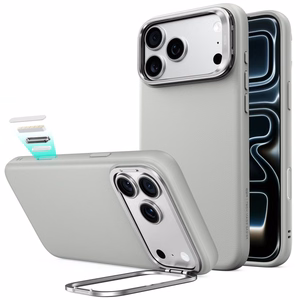 ESR Atelier dėklas, skirtas iPhone 18 Pro / 17 Pro, su stovu, suderinamas su MagSafe – pilkas