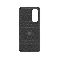 Lankstus anglies rašto dėklas Oppo A98 5G telefonui Carbon Case - juodas