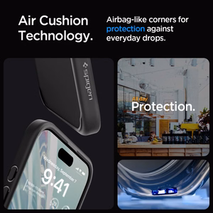 Spigen Ultra Hybrid dėklas telefonui iPhone 15 Pro - Skaidrus juodas