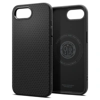 Spigen Liquid Air Mag MagSafe iPhone 16e dėklas - Matinis juodas