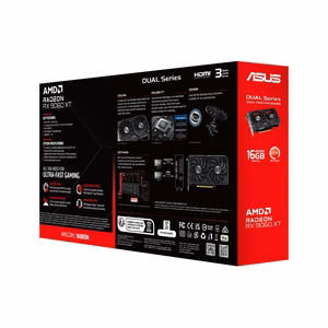 ASUS Dual -RX9060XT-16G AMD Radeon RX 9060 XT 16 GB GDDR6 Vaizdo plokštė