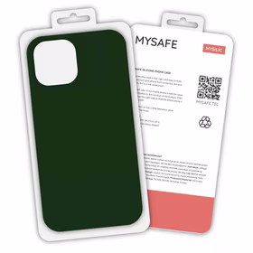 MYSAFE silikoninis Dėklas IPHONE 13 PRO MAX DARK žalias BOX