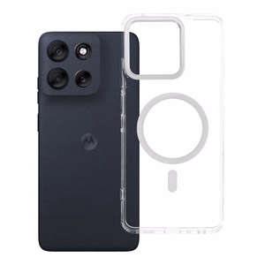 Dėklas Motorola G56 Frame Clear Hybrid Mag Cover suderinamas su MagSafe skaidrus