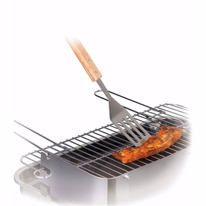Nerūdijančiojo plieno BBQ mentelė kepsninei su ąžuoline rankena, 41 cm