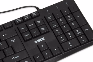 iBOX Eris USB klaviatūra, Juodas