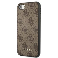 Guess 4G Metal Gold Logo dėklas telefonui iPhone SE 2022 / 2020 / 7 / 8 - Rudas