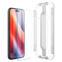 Spigen Glas.tR EZ Fit grūdintas apsauginis stiklas iPhone 15 / 16 – 2 vnt.