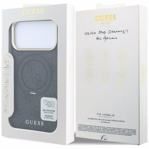 Guess Ring Stand 360 4G Classic Logo MagSafe чехол для iPhone 17 Pro / 18 Pro, черный