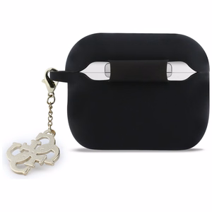 Guess Silikoninis 4G Charm Dėklas for AirPods Pro 3 - juodas