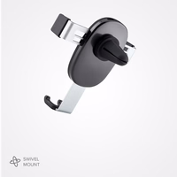 SBS TESUPPCLIPGRAVK išmaniojo telefono laikiklis oro angai, gravitacinis - juodas