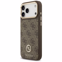 Guess 4G Strass Logo magnetinis dėklas telefonui iPhone 17 Pro Max - rudas