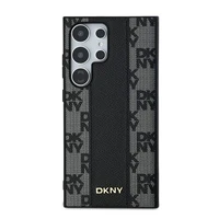 DKNY Odinis langeliais raštuotas magnetinis dėklas Samsung Galaxy S24 Ultra - juodas