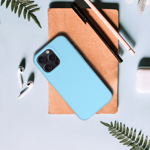 Silikoninis Lite dėklas telefonui Iphone 13 Pro Max šviesiai mėlynas
