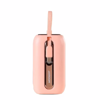 Power Bank Joyroom "JR-L012" Rožinis 10000mAh (PD 22.5W) + integruoti Type-C / Lightning laidai