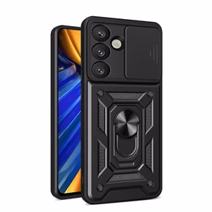 Чехол Hybrid Armor Camshield с подставкой и защитой камеры для Samsung Galaxy M16 5G / F16 5G - чёрный
